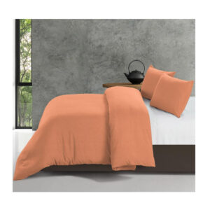 Σετ Μονή Παπλωματοθήκη με Μαξιλαροθήκη 140 x 220 cm Χρώματος Πορτοκαλί Bamboo Touch Zensation 8720105601880 - Image 4