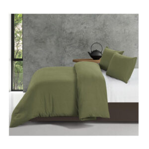 Σετ Μονή Παπλωματοθήκη με Μαξιλαροθήκη 140 x 220 cm Χρώματος Πράσινο Bamboo Touch Zensation 8720105601941 - Image 4