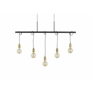 Μεταλλικό Κρεμαστό Φωτιστικό Οροφής Πολύφωτο Ε27 5 x 25 W Hamar Lifa-Living 8720195385370