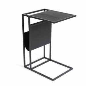 Βοηθητικό Τραπεζάκι με Θήκη  για Περιοδικά 35 x 45 x 63 cm - Μαύρο 8720195389781 Lifa-Living
