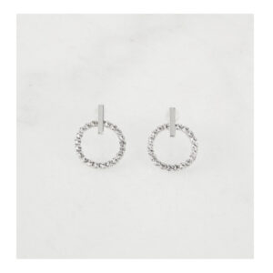 Σκουλαρίκια Alevine Jewellery Eloise με Κρύσταλλα Ζιργκόν Χρώματος Ασημί 8720195389972