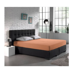 Υπέρδιπλο Σεντόνι με Λάστιχο 100% Βαμβάκι 160 x 200 x 30 cm Χρώματος Πορτοκαλί Dreamhouse 8720578051793 - Image 3