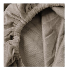 King Size Βελούδινο Σεντόνι με Λάστιχο 180 x 200 cm Χρώματος Taupe Sleeptime 8720578055272 - Image 3