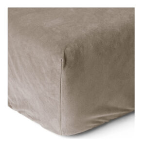 King Size Βελούδινο Σεντόνι με Λάστιχο 180 x 200 cm Χρώματος Taupe Sleeptime 8720578055272 - Image 4
