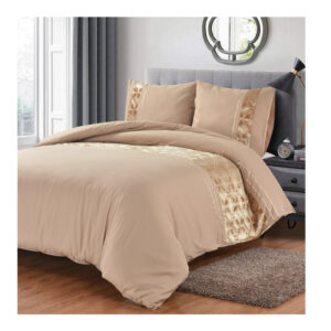 Σετ Υπέρδιπλη Παπλωματοθήκη με Μαξιλαροθήκες 100% Microfiber 240 x 220 cm Taupe Jakarta Sleeptime 8720578063031 - Image 3