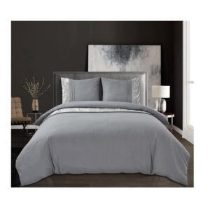 Σετ Υπέρδιπλη Παπλωματοθήκη με Μαξιλαροθήκες 100% Microfiber 240 x 220 cm Dark Grey Tokyo Sleeptime 8720578063062 - Image 4