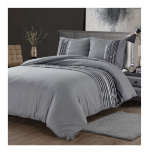 Σετ Υπέρδιπλη Παπλωματοθήκη με Μαξιλαροθήκες 100% Microfiber 240 x 220 cm Anthracite Seoul Sleeptime 8720578063093 - Image 3