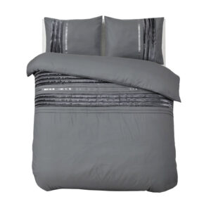 Σετ Υπέρδιπλη Παπλωματοθήκη με Μαξιλαροθήκες 100% Microfiber 240 x 220 cm Anthracite Seoul Sleeptime 8720578063093 - Image 5