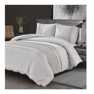 Σετ Υπέρδιπλη Παπλωματοθήκη με Μαξιλαροθήκες 100% Microfiber 240 x 220 cm Anthracite Mumbai Sleeptime 8720578063154 - Image 4