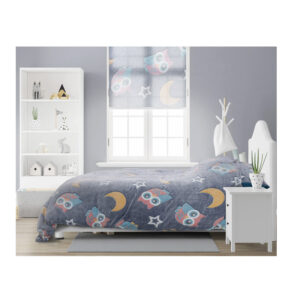 Σετ Μονή Παιδική Φωσφοριζέ Παπλωματοθήκη με Μαξιλαροθήκη 140 x 220 cm Night Owl Blue Sleeptime 8720578066988 - Image 3