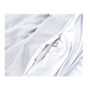 Σετ Υπέρδιπλη Παπλωματοθήκη με Μαξιλαροθήκες 100% Polyester Waffle 240 x 220 cm White Sleeptime 8720578067657 - Image 4