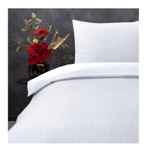 Σετ Υπέρδιπλη Παπλωματοθήκη με Μαξιλαροθήκες 100% Polyester Waffle 240 x 220 cm White Sleeptime 8720578067657 - Image 5