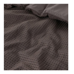 Σετ Υπέρδιπλη Παπλωματοθήκη με Μαξιλαροθήκες 100% Polyester Waffle 240 x 220 cm Taupe Sleeptime 8720578067688 - Image 2