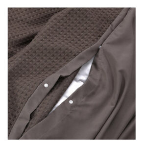 Σετ Υπέρδιπλη Παπλωματοθήκη με Μαξιλαροθήκες 100% Polyester Waffle 240 x 220 cm Taupe Sleeptime 8720578067688 - Image 4