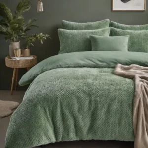 Παπλωματοθήκη Teddy Fur Χρώματος Πράσινο  240 x 220 SLEEPTIME 8720578100446