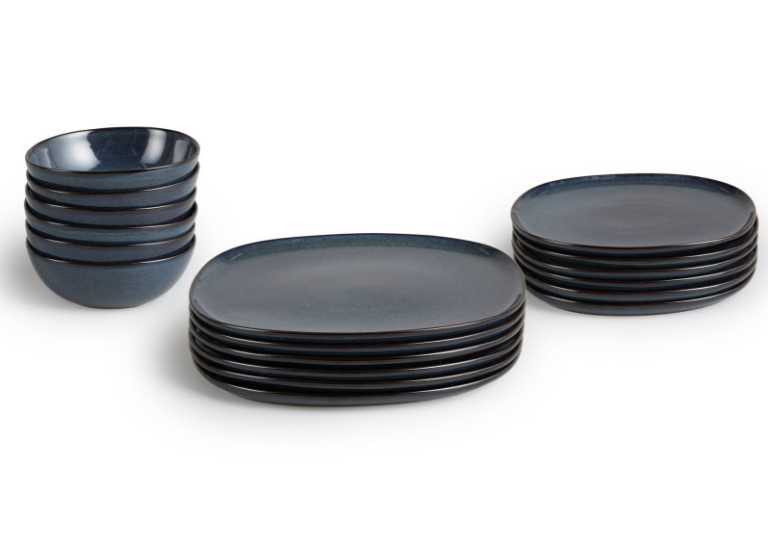 Σετ πιάτων Lott 18 τεμαχίων - Σκούρο Μπλε 8720604887259 Lifa-Living - Image 4