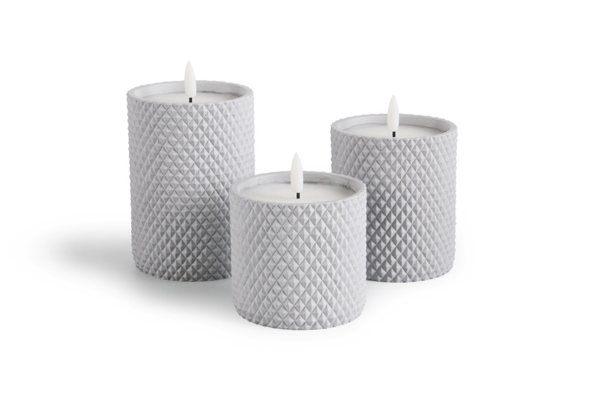 Σετ LED κεριών 3 τεμαχίων με Τσιμεντένια Βάση Ανοιχτό Γκρι 8720604887976 Lifa-Living Σετ LED κεριών 3 τεμαχίων με Τσιμεντένια Βάση Ανοιχτό Γκρι 8720604887976 Lifa-Living