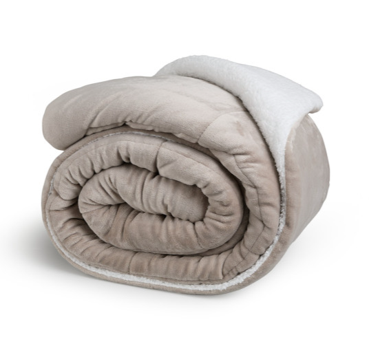 Πολυτελής Κουβέρτα Διπλής Όψης Sherpa 140 x 200 cm Taupe 8720604888348 SleepMed Πολυτελής Κουβέρτα Διπλής Όψης Sherpa 140 x 200 cm Taupe 8720604888348 SleepMed