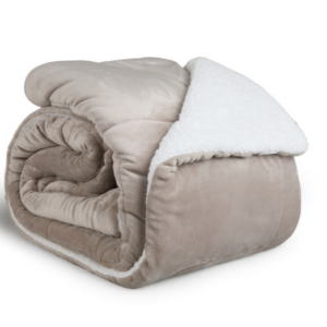 Πολυτελής Κουβέρτα Διπλής Όψης Sherpa  200 x 200 cm Taupe 8720604888287 SleepMed - Image 3