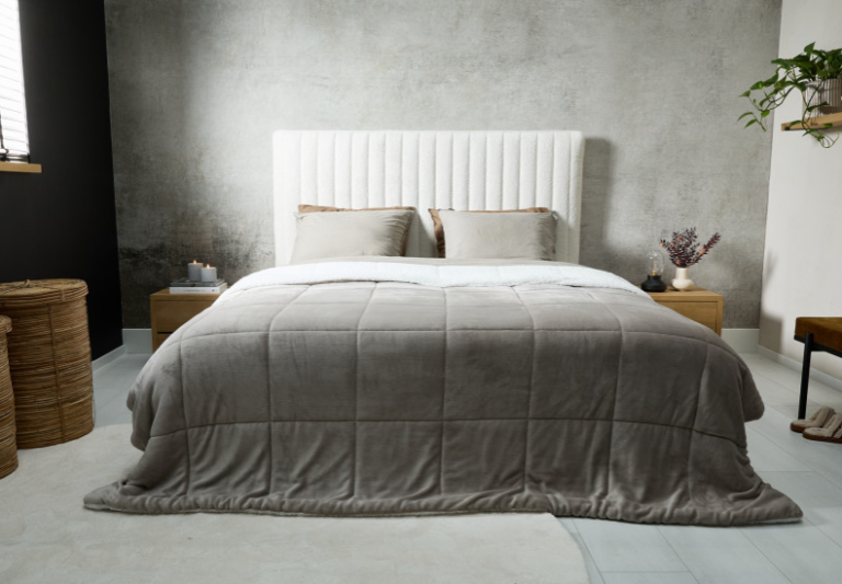 Πολυτελής Κουβέρτα Διπλής Όψης Sherpa  200 x 200 cm Taupe 8720604888287 SleepMed - Image 4