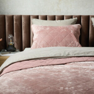Σετ Πολυτελές Βελούδινο Πάπλωμα  με 2 Μαξιλαροθήκες 240 x 220 cm Ροζ 8720604888485 SleepMed