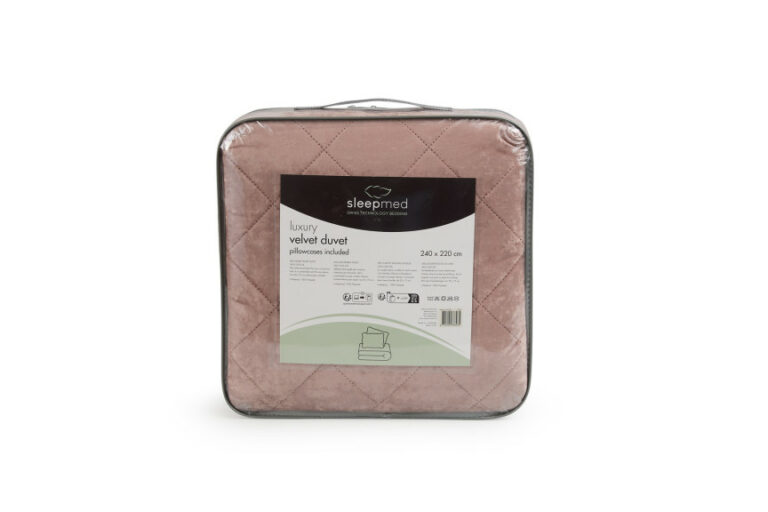Σετ Πολυτελές Βελούδινο Πάπλωμα  με 2 Μαξιλαροθήκες 240 x 220 cm Ροζ 8720604888485 SleepMed - Image 4