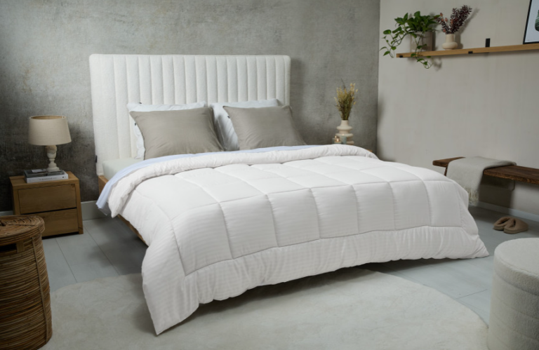 Μονό Πάπλωμα 140 x 200 cm Ριγέ - Λευκό 140 x 200 cm 8720604888546 SleepMed - Image 2