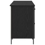 vidaXL Ρουστίκ Γραφείο Υπολογιστή σε Μαύρη Δρυ με Αποθηκευτικούς Χώρους και Στιβαρή Σχεδίαση 131 x 48 x 75 cm 882834 - Image 5