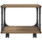 vidaXL Διόροφο Βιομηχανικό Σταντ Εκτυπωτή από Μηχανικό Ξύλο με Κλειδωτούς Τροχούς σε Ματ Φινίρισμα 882990 - Image 3