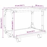 vidaXL Διόροφο Βιομηχανικό Σταντ Εκτυπωτή από Μηχανικό Ξύλο με Κλειδωτούς Τροχούς σε Ματ Φινίρισμα 882990 - Image 5