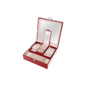 Κοσμηματοθήκη - Μπιζουτιέρα 25.5 x 25.5 x 9 cm Χρώματος Κόκκινο SPM 8891