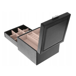 Κοσμηματοθήκη - Μπιζουτιέρα με 2 Επίπεδα Χρώματος Μαύρο SPM 8898 - Image 4