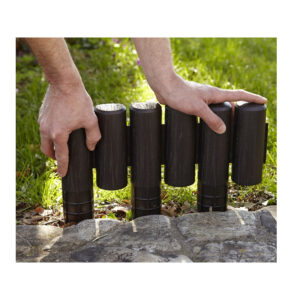 Σετ Πλαστική Μπορντούρα Κήπου 2.3 m 6 τμχ Χρώματος Σκούρο Καφέ Bama 90156 - Image 2