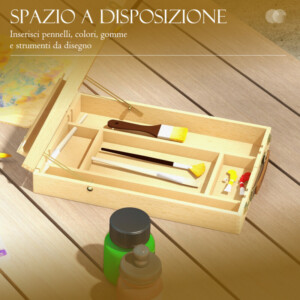 Πτυσσόμενο Ξύλινο Επιτραπέζιο Καβαλέτο Vinsetto με ρυθμιζόμενο ύψος και γωνία 914-029V00ND - Image 5