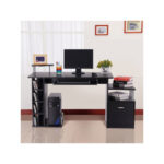 Ξύλινο Γραφείο με Θέση για Υπολογιστή και Πληκτρολόγιο 152 x 60 x 88 cm HOMCOM 920-013 - Image 5