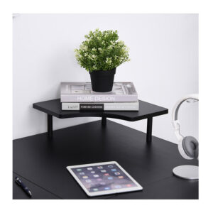 Μεταλλικό Γωνιακό Γραφείο με Θέση για Υπολογιστή 140 x 170 x 86.5 cm HOMCOM 920-058V01BK - Image 3