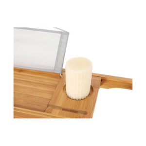 Πολυλειτουργικό Ράφι Μπανιέρας από Μπαμπού 75-112 x 23 x 4.5 cm SPM 9710 - Image 4