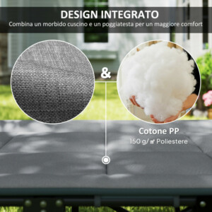 Outsunny Πτυσσόμενο Κρεβάτι Κατασκήνωσης για Ενήλικες με Ενσωματωμένο Μαξιλάρι και Πλαϊνή Τσέπη, Γκρι A20-523V00GY - Image 5