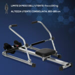 Πτυσσόμενη Κωπηλατική 129 x 70 x 70 cm HOMCOM A90-276 - Image 3