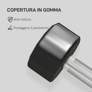 SPORTNOW Σετ 2 Αλτήρες με 12 Πλευρές 10 κιλών από Μέταλλο και Καουτσούκ με Αντιολισθητική Λαβή 26x13x13 εκ Μαύρο A91-343V05BK - Image 5