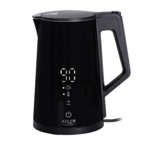 Ασύρματος Ηλεκτρικός Ανοξείδωτος Βραστήρας με LED Οθόνη 1.7 Lt Χρώματος Μαύρο Adler AD-1345 AD-1345-Black