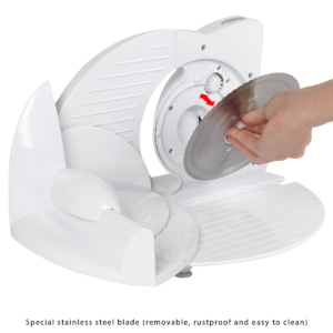 Ηλεκτρικός Κόφτης Τροφίμων - Αλλαντικών 180W Λευκό AS2958 Clatronic - Image 2