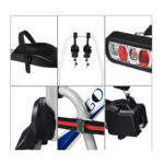 Βάση Κοτσαδόρου Αυτοκινήτου 2 Ποδηλάτων με Πίσω Φώτα Ασφαλείας 113 x 72 x 63 cm Costway AT5551 - Image 3