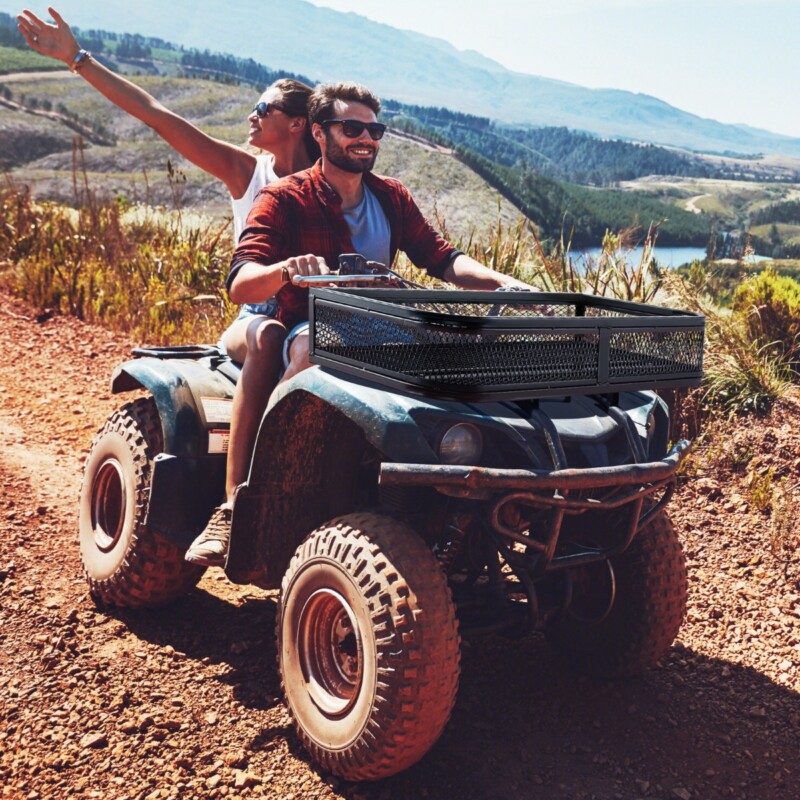 Costway ATV Μπροστινό Καλάθι Φορτίου με Μεταλλικό Πλαίσιο και Σχέδιο Πλέγματος AW10016DK Costway ATV Μπροστινό Καλάθι Φορτίου με Μεταλλικό Πλαίσιο και Σχέδιο Πλέγματος AW10016DK