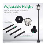 Ηλιακό LED Φανάρι Κήπου Κολόνα 1.77 m Outsunny B30-006 - Image 3