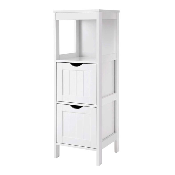 Ραφιέρα Μπάνιου με 3 Ράφια και 2 Συρτάρια 30 x 30 x 89 cm VASAGLE BBC42WT