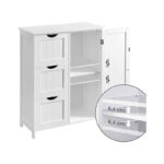 Ντουλάπι Μπάνιου με 3 Συρτάρια 60 x 30 x 81 cm VASAGLE BBC49WT - Image 3