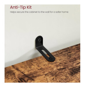 Ξύλινη Στήλη Μπάνιου με 3 Ράφια και 1 Ντουλάπι 30 x 40 x 167 cm VASAGLE BBK160X01V2 - Image 3