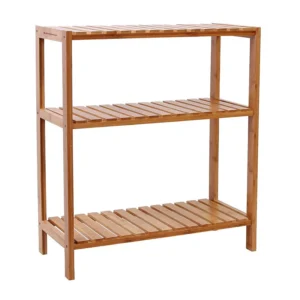 Ξύλινη Ραφιέρα Μπάνιου από Μπαμπού με 3 Ράφια 60 x 26 x 66 cm Songmics BCB33Y