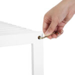 SONGMICS Ράφι Αποθήκευσης Μπάνιου 5 Επιπέδων 60 x 26 x 130 cm από Μπαμπού, Λευκό, BCB35WT  - Image 5